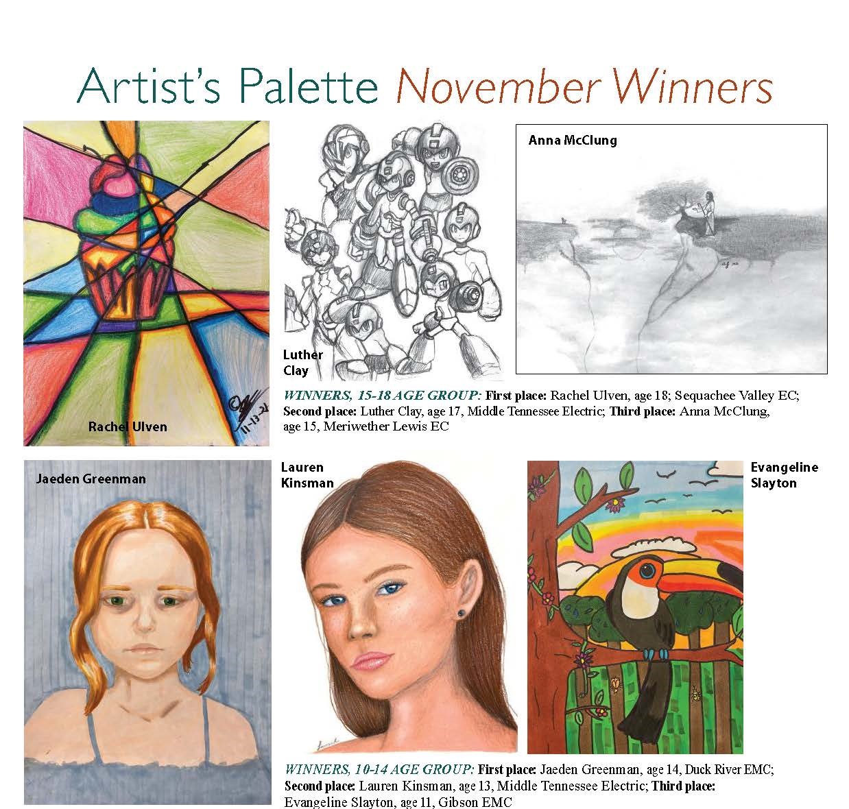 Artist Palette Winners